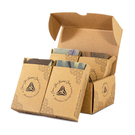 Aurial - Masculine Handmade Bar Soap with Hemp Seeds Oil - Made in USA - 4.5 Ounces Pack of 4